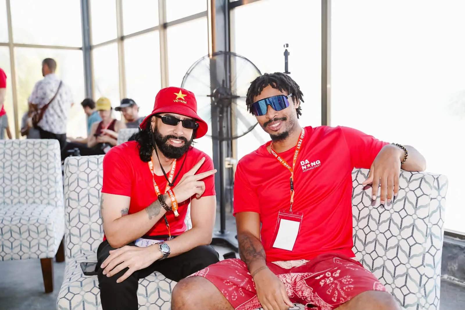 Khun Camp team connecting with content creators at Da Nang Nomad Fest